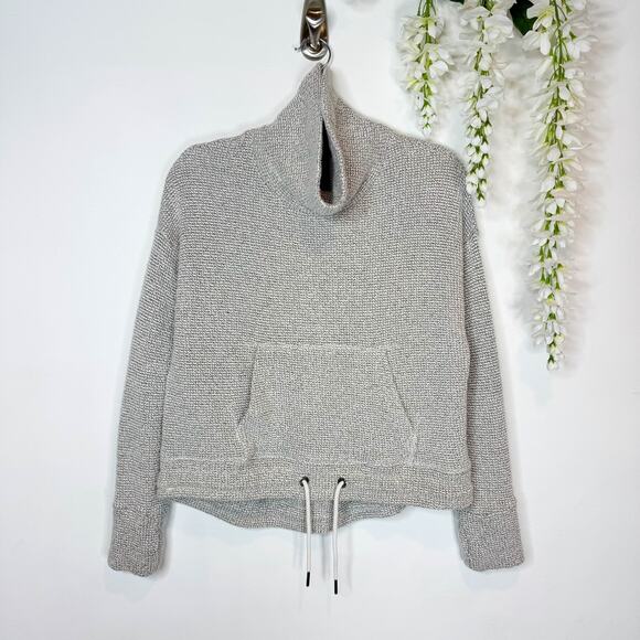 SWEATY BETTY Restful Boucle Knit Sweater mock neck kangaroo pocket - Picture 13 of 13